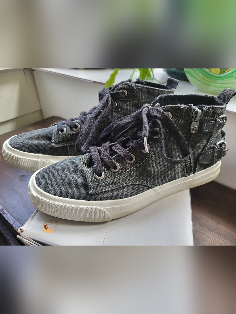 Blowfish Charcoal MOXIE High-Top Canvas Sneakers